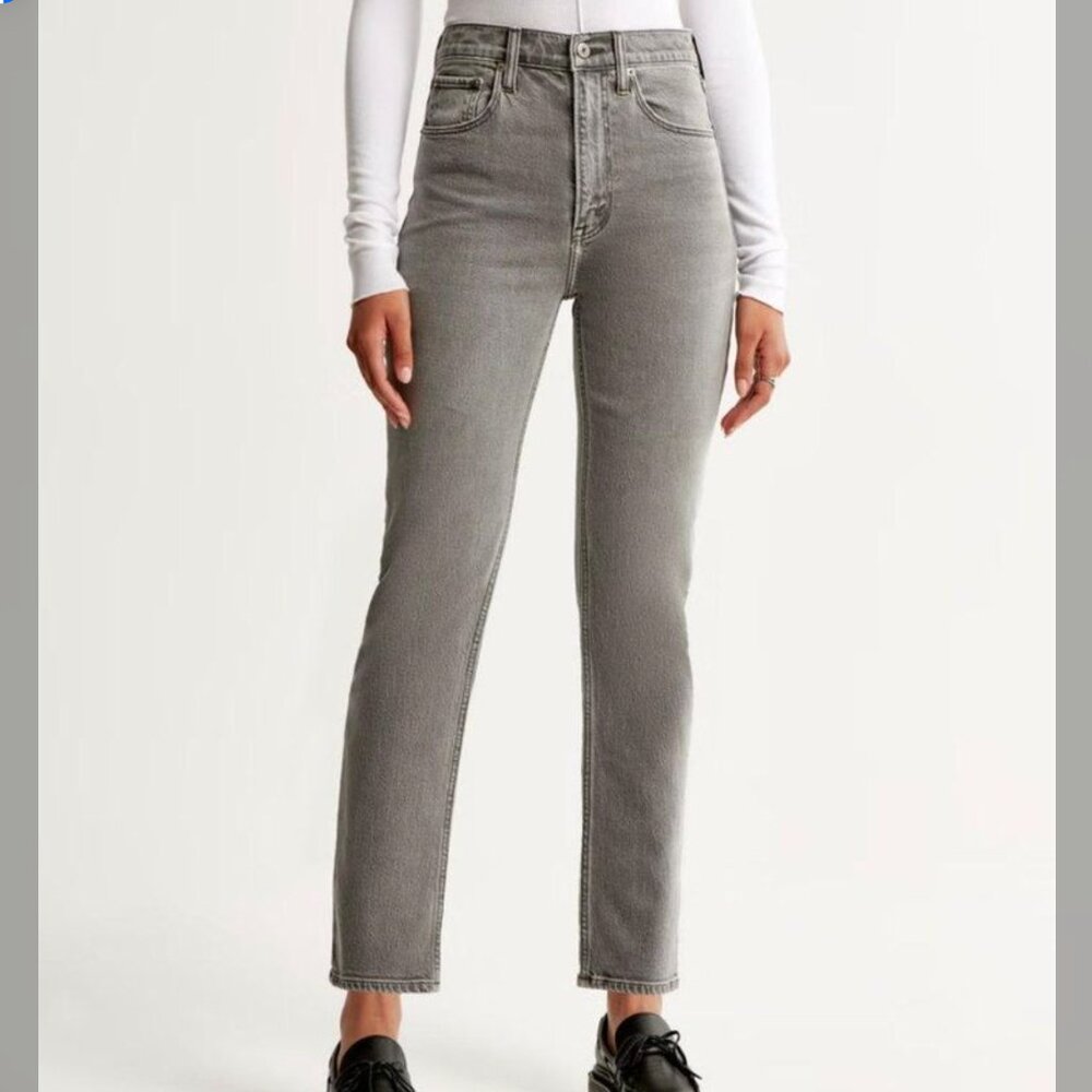 Abercrombie straight ultra high rise jeans